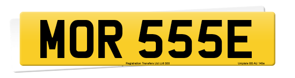 Registration number MOR 555E